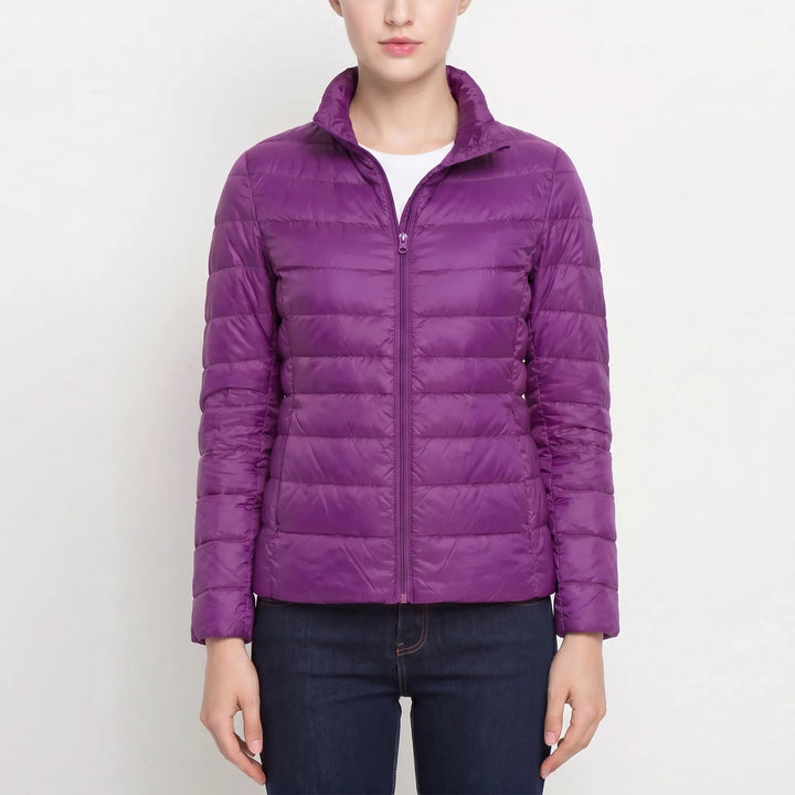 VelauraQuilted Fitted Puffer Jacket For Women