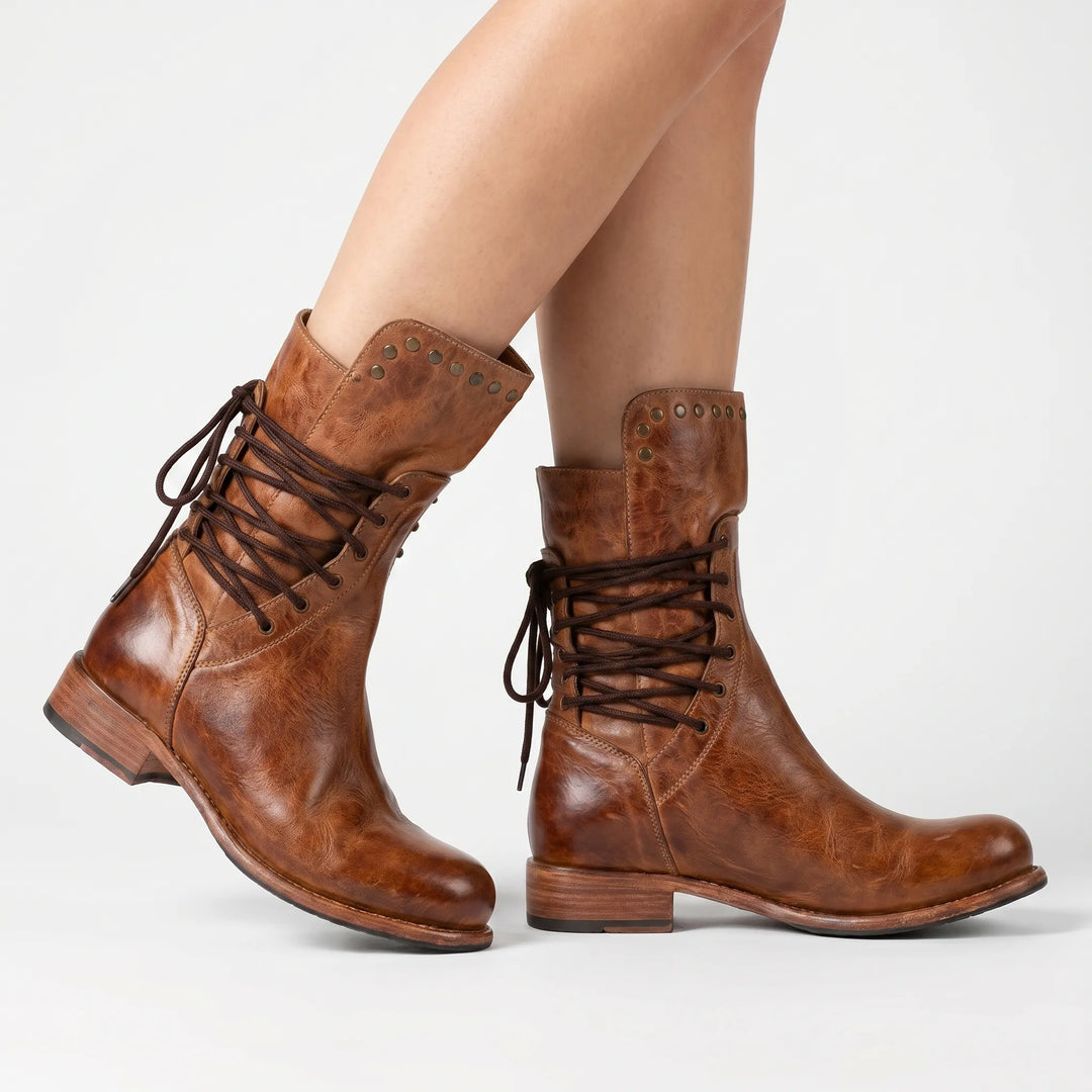 Veldra - Lace-Up Ankle Boots
