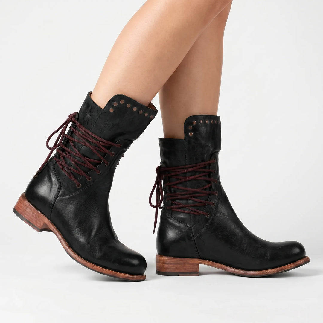 Veldra - Lace-Up Ankle Boots