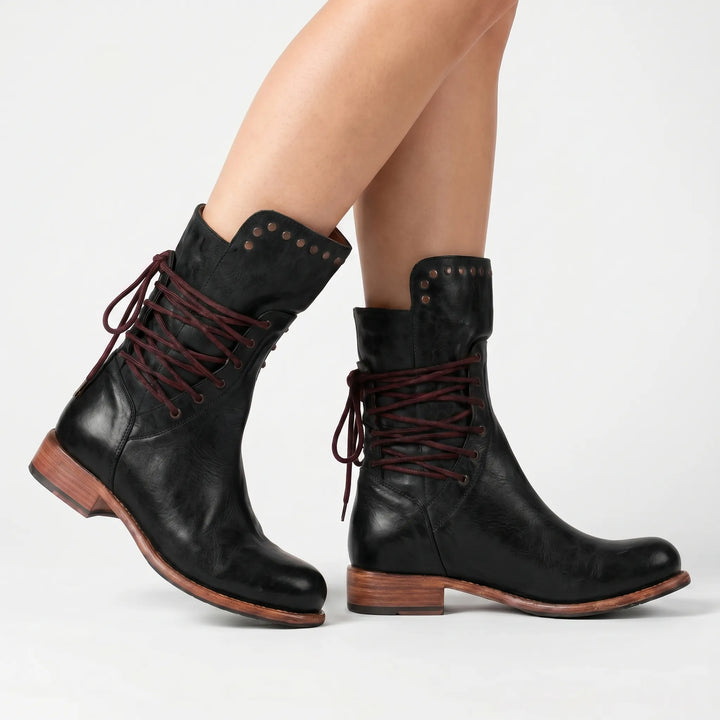 Veldra - Lace-Up Ankle Boots
