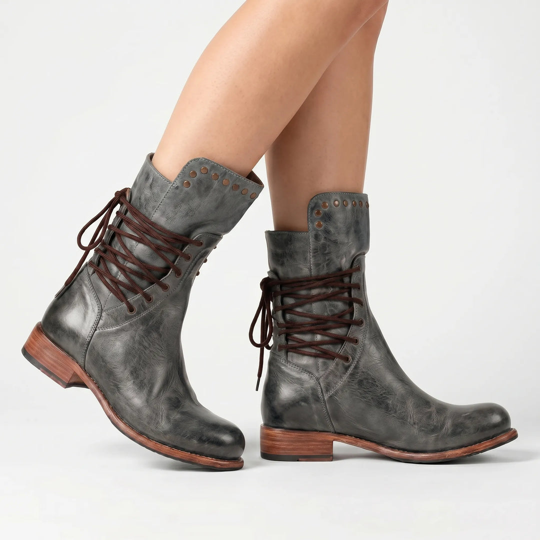 Veldra - Lace-Up Ankle Boots