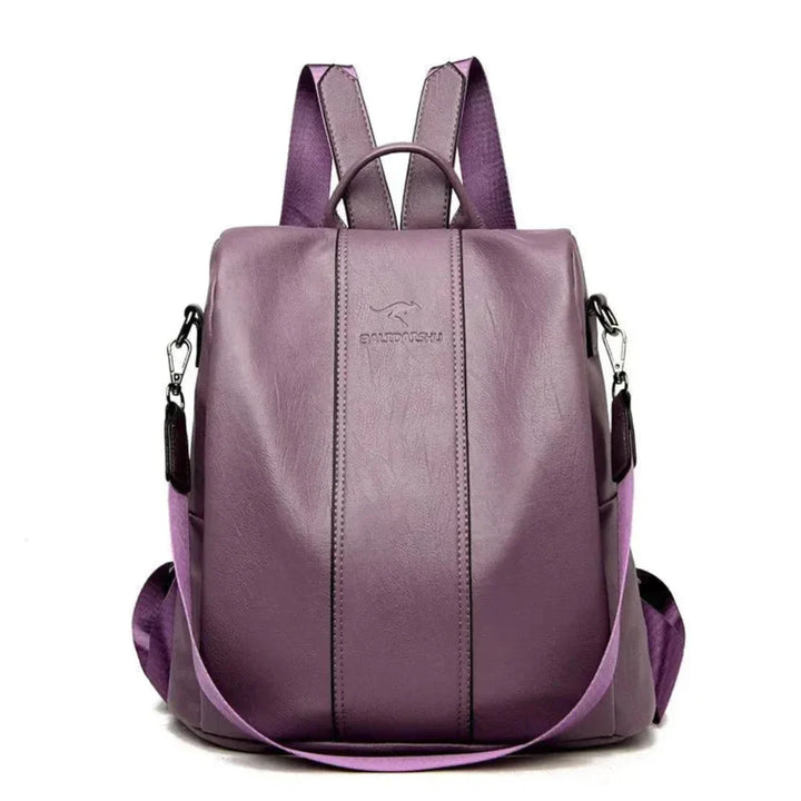 Women’s Anti-Theft Leather Backpack