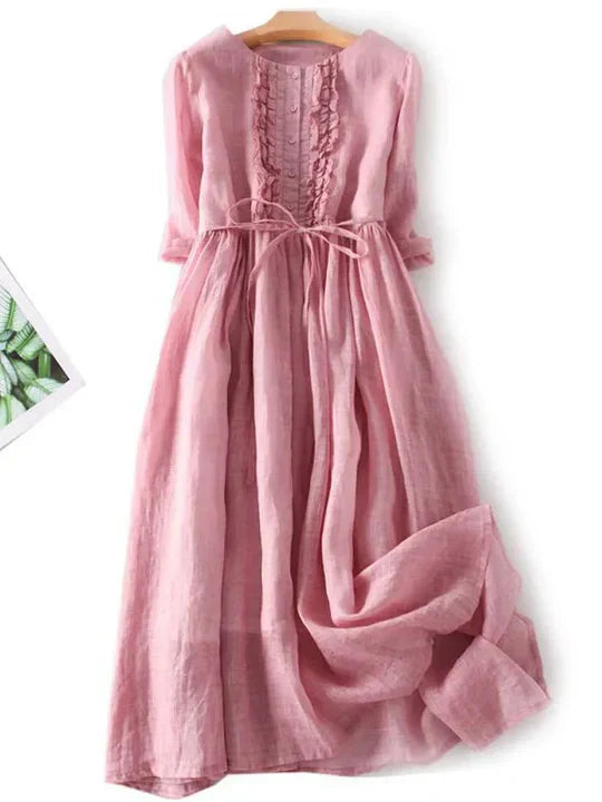 Stylish Linen Dress Airy and Comfortable