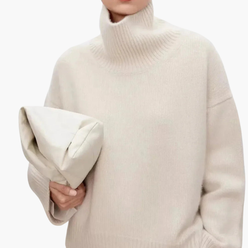 Women’s Oversized High‑Neck Sweater – Relaxed Knit Layer