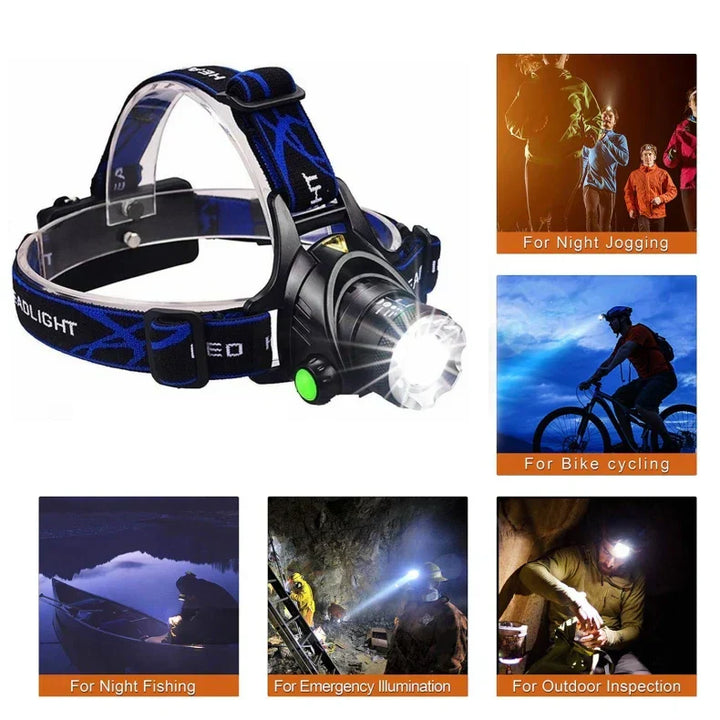 Ultra Bright Rechargeable Head Torch