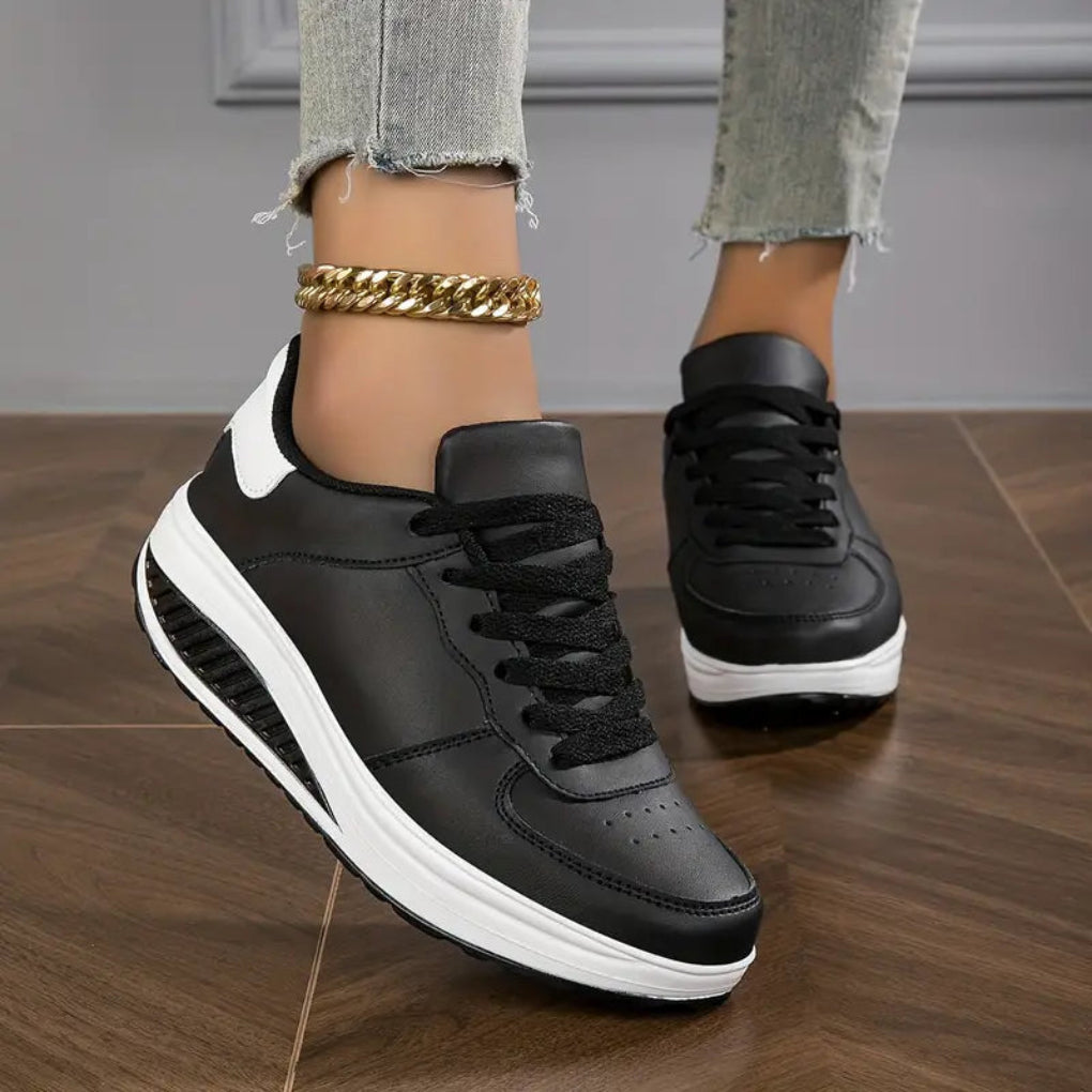 Women’s PU Leather Platform Flats