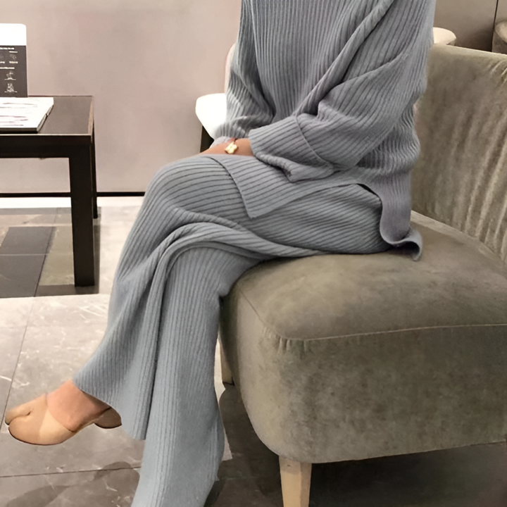 Knit Sweater & Trousers Set