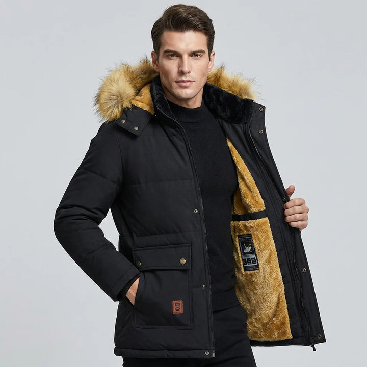 Men’s Winter Parka – Removable Hood for Adaptable Cold Weather Wear