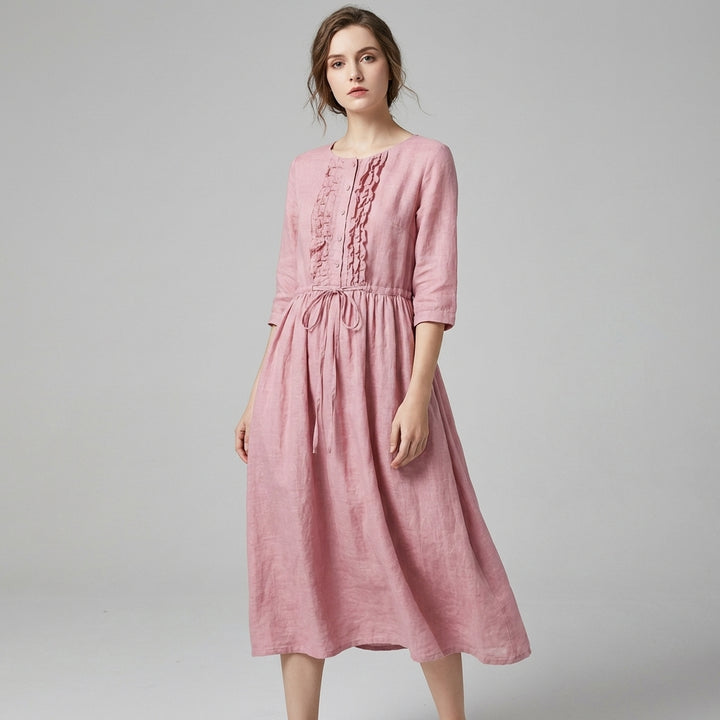 Stylish Linen Dress Airy and Comfortable