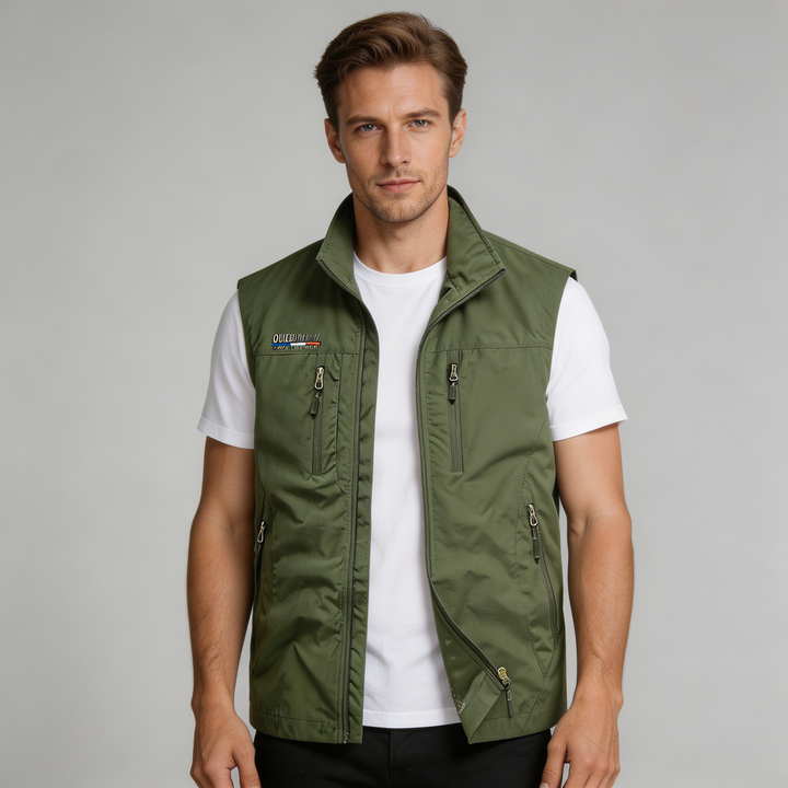 Breathable Multi-Pocket Vest for Men