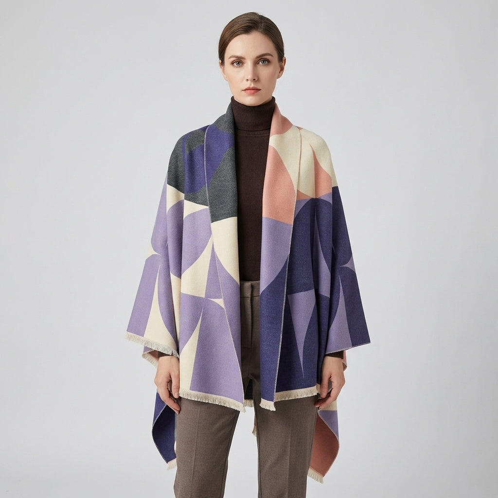 Reversible Poncho Scarf