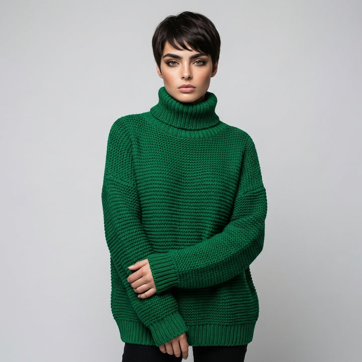 Luxe Knitted Turtleneck Sweater for Women