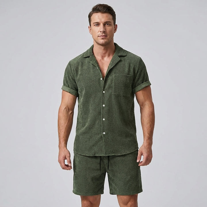BreezeSet – Men's Corduroy Shorts Set