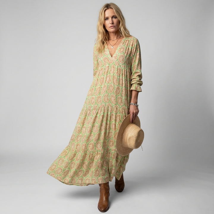 Bohowaves Geometric Maxi Dress — Where Bohemian Flair Meets Summer Elegance