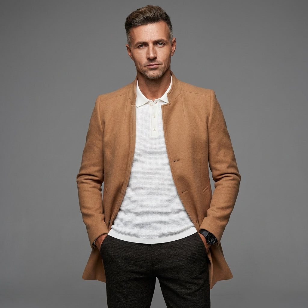 Classic Long Men's Coat Timeless Elegance for Every Season