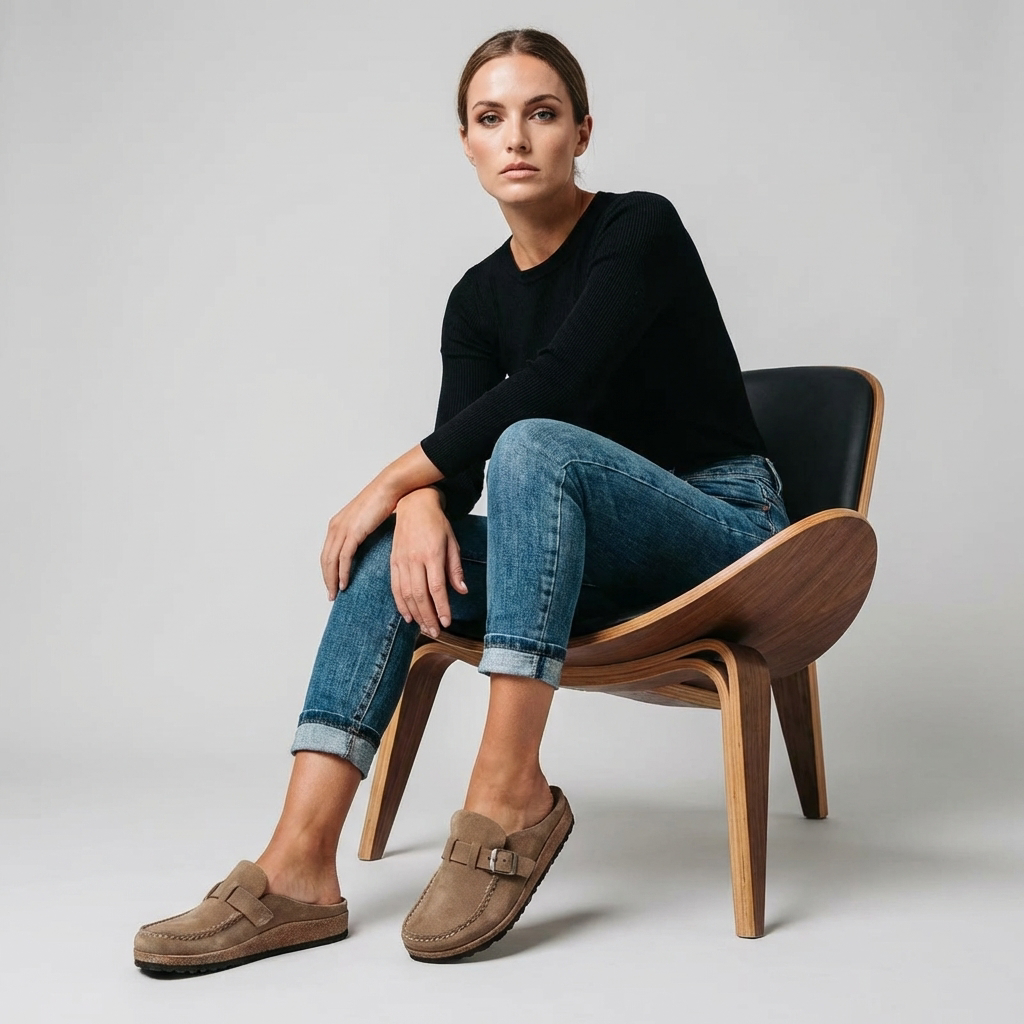 Retro Suede Loafers for Women