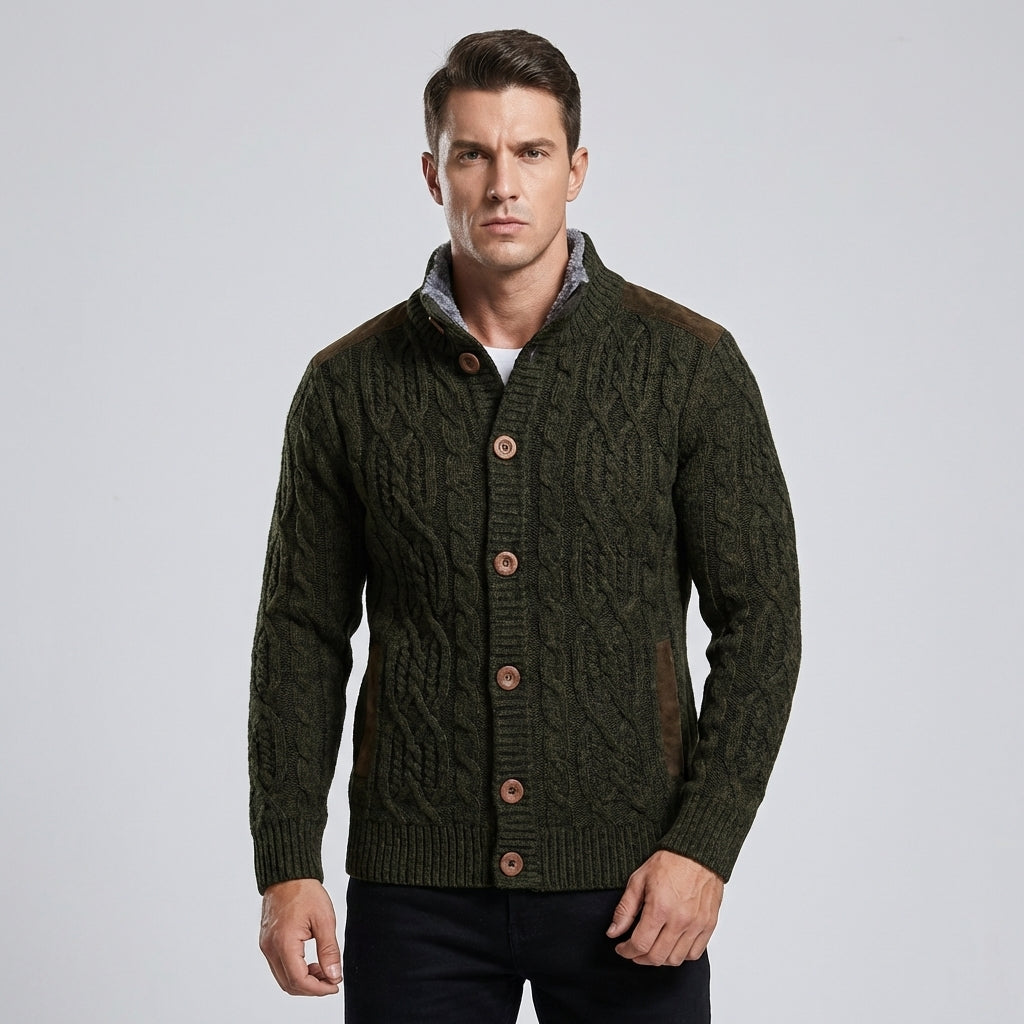 Men’s Knit Jacket – Plush-Lined for Added Warmth