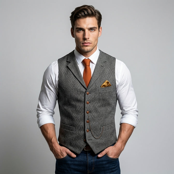 Men’s Vintage Waistcoat – Classic Heritage with Layered Style