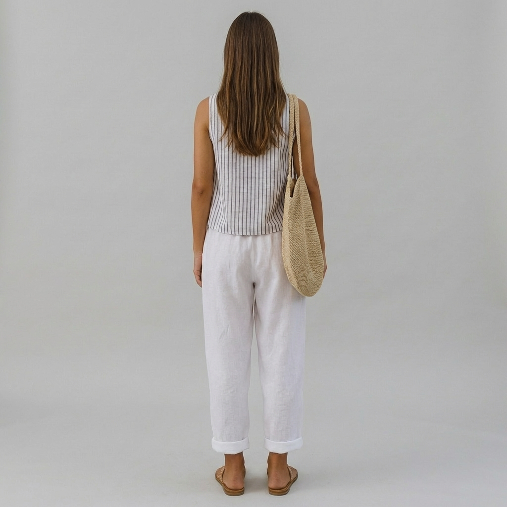 Women’s Casual Trousers – Solid Loose Fit with Pockets