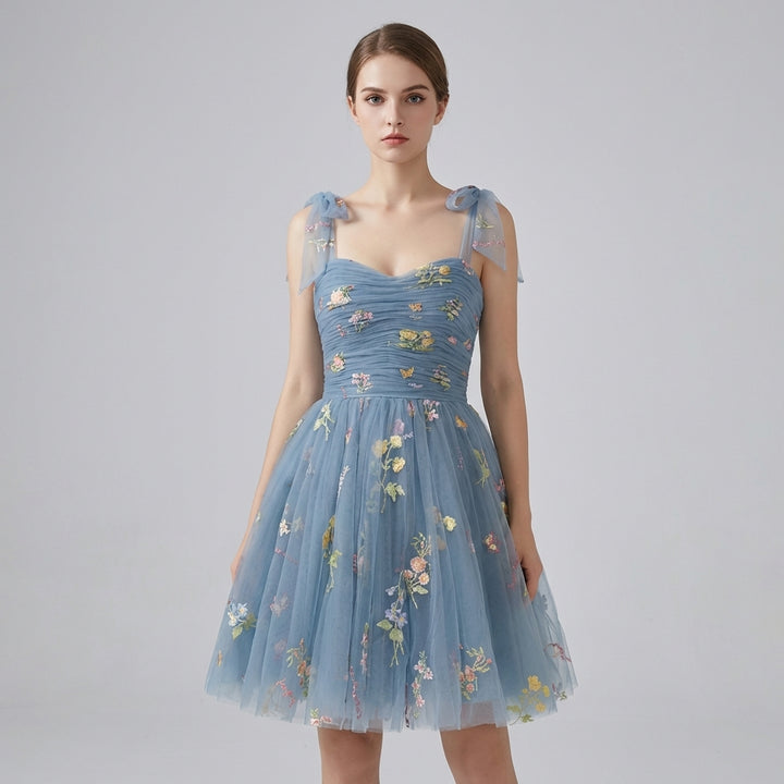 Elegant Embroidered Tulle Ball Gown – Statement Evening Wear