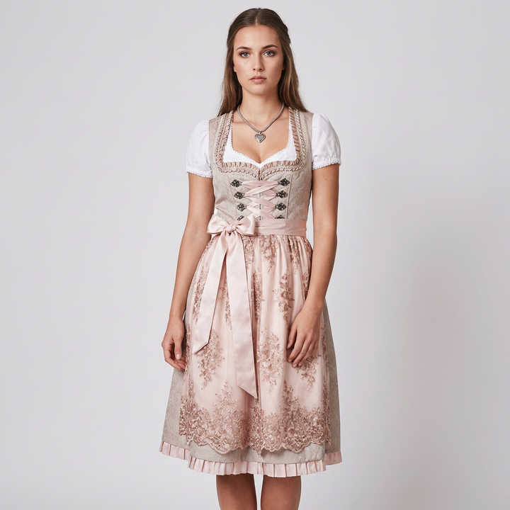 Traditional Costume Set with Apron and Blouse