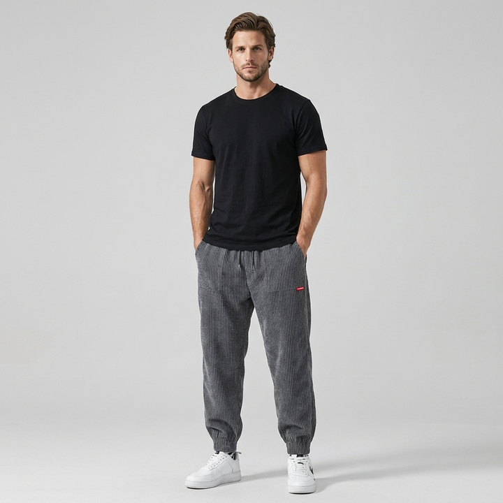 Men’s Wide Cord Joggers – Relaxed Everyday Style