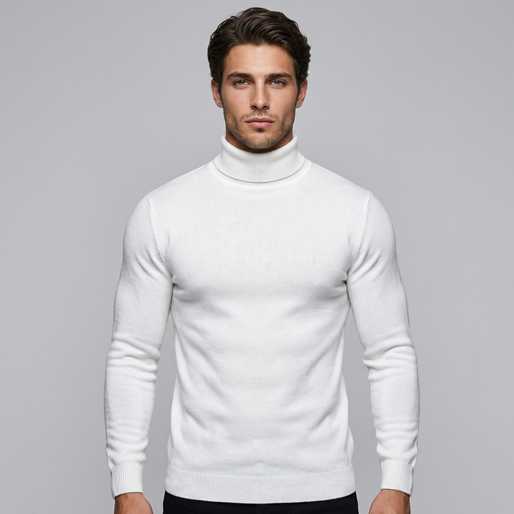Men’s Wash-Able Turtleneck Sweater – Practical Style with Everyday Wear
