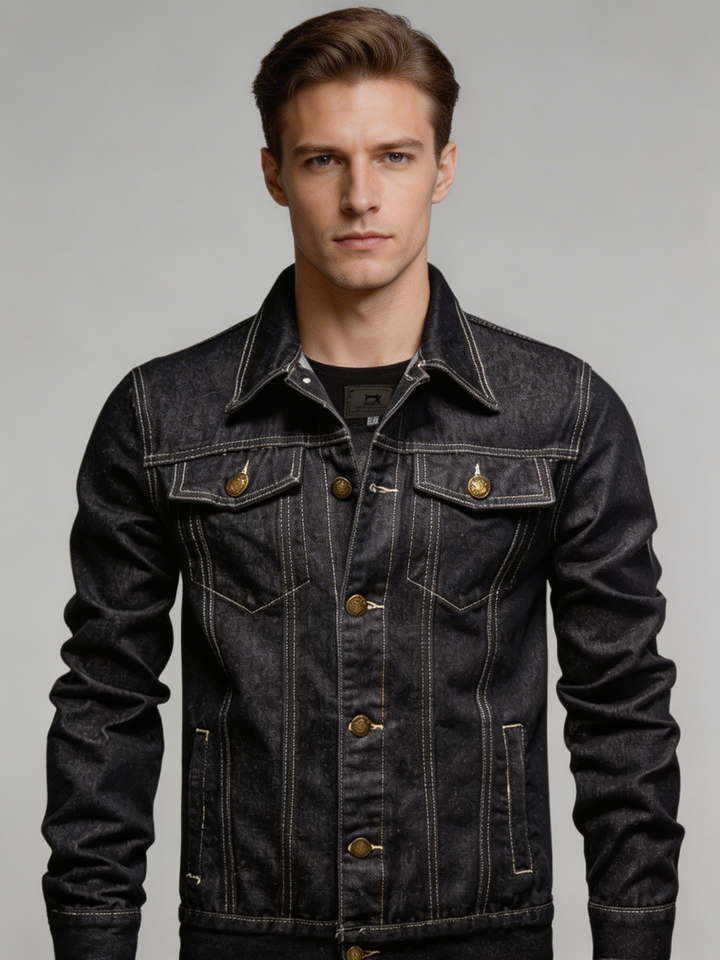 Men's Denim Trucker Jacket  Classic Style for Everyday Wear