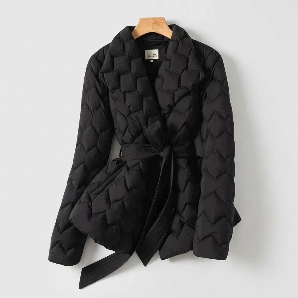 Womens Down Coat with Belt