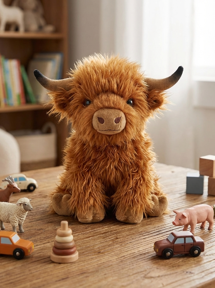 Cuddly Highland Cow Plush Toy – Soft and Lovable Companion