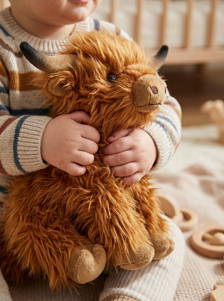 Cuddly Highland Cow Plush Toy – Soft and Lovable Companion