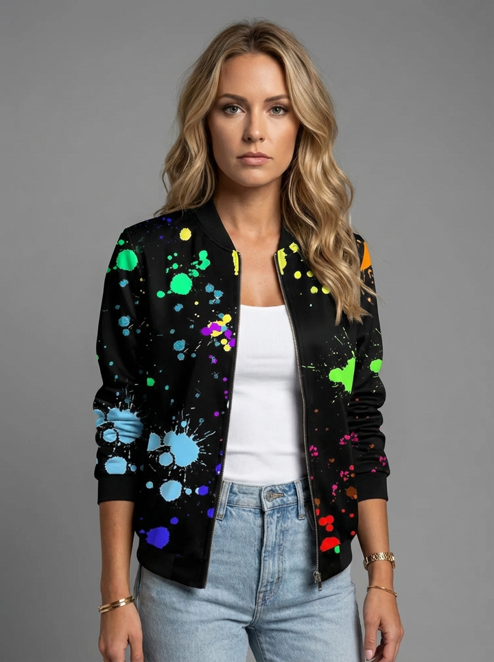 Trendy Printed Jacket with Floral Design