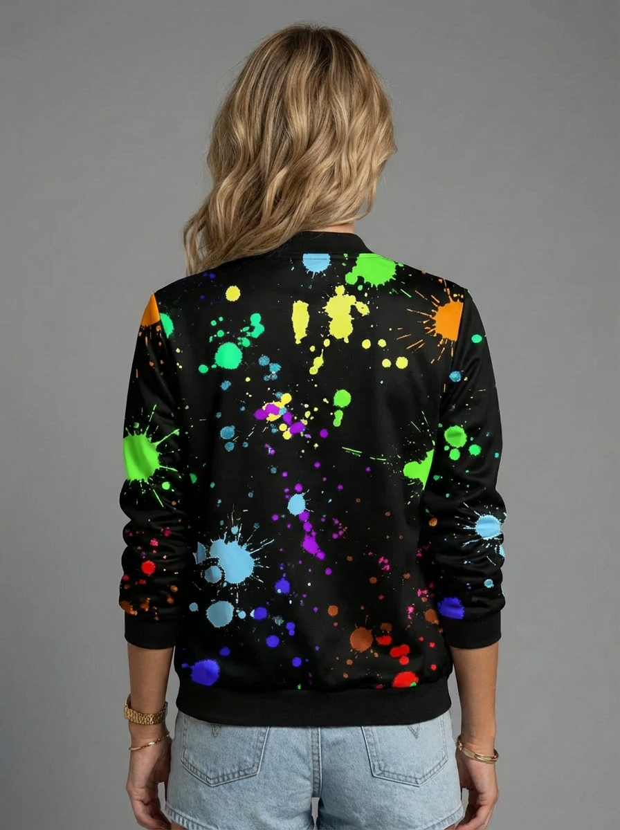 Trendy Printed Jacket with Floral Design