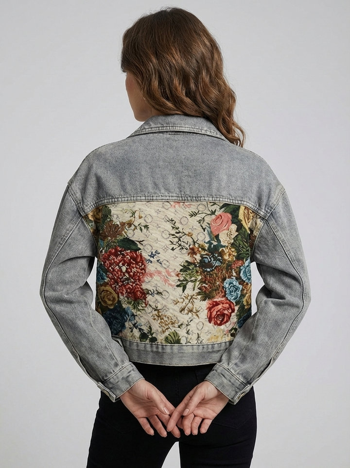 Women’s Floral Denim Jacket