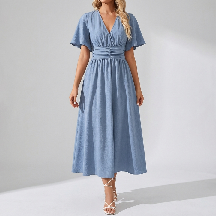 Women's Blue Midi Dress
