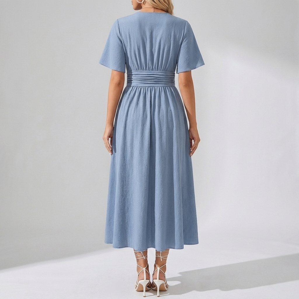Women's Blue Midi Dress