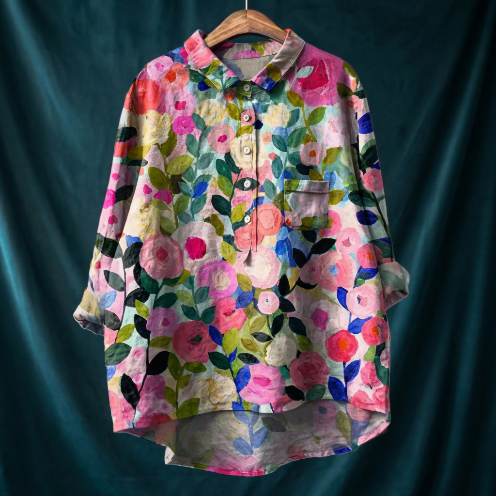 Women's Blouse with Floral Print