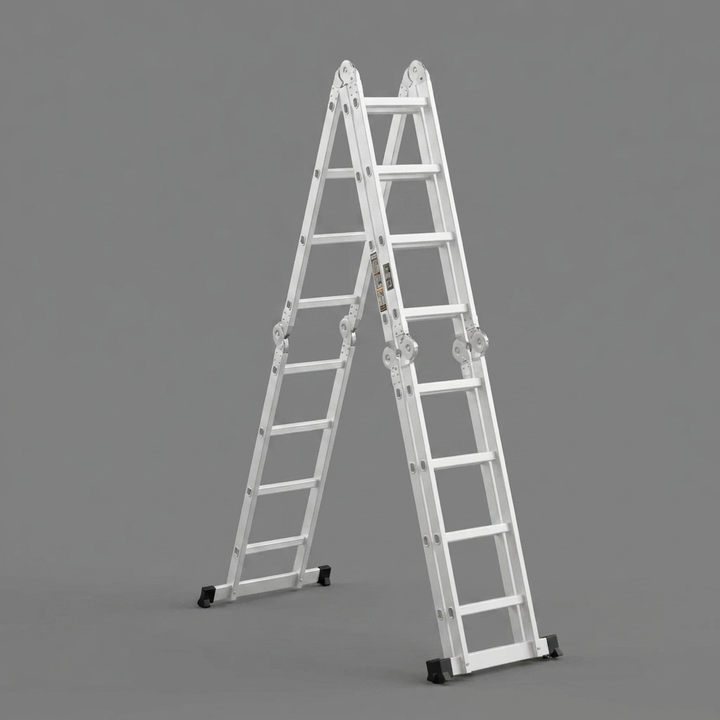 14 in 1 Multi-Purpose Aluminum Alloy Combination Ladder 4.7M/15.5FT Folding Steps Ladders 150kg/330lbs Capacity