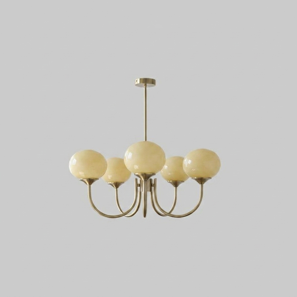 Modern Pink and Gold Chandelier Ceiling Light