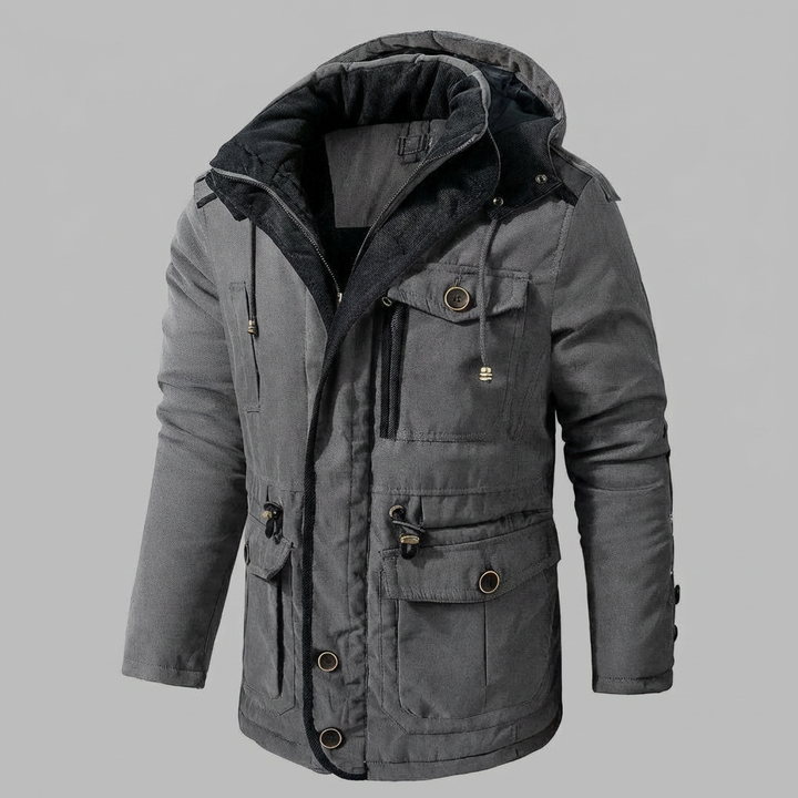 Multi-Pocket Winter Jacket for Men