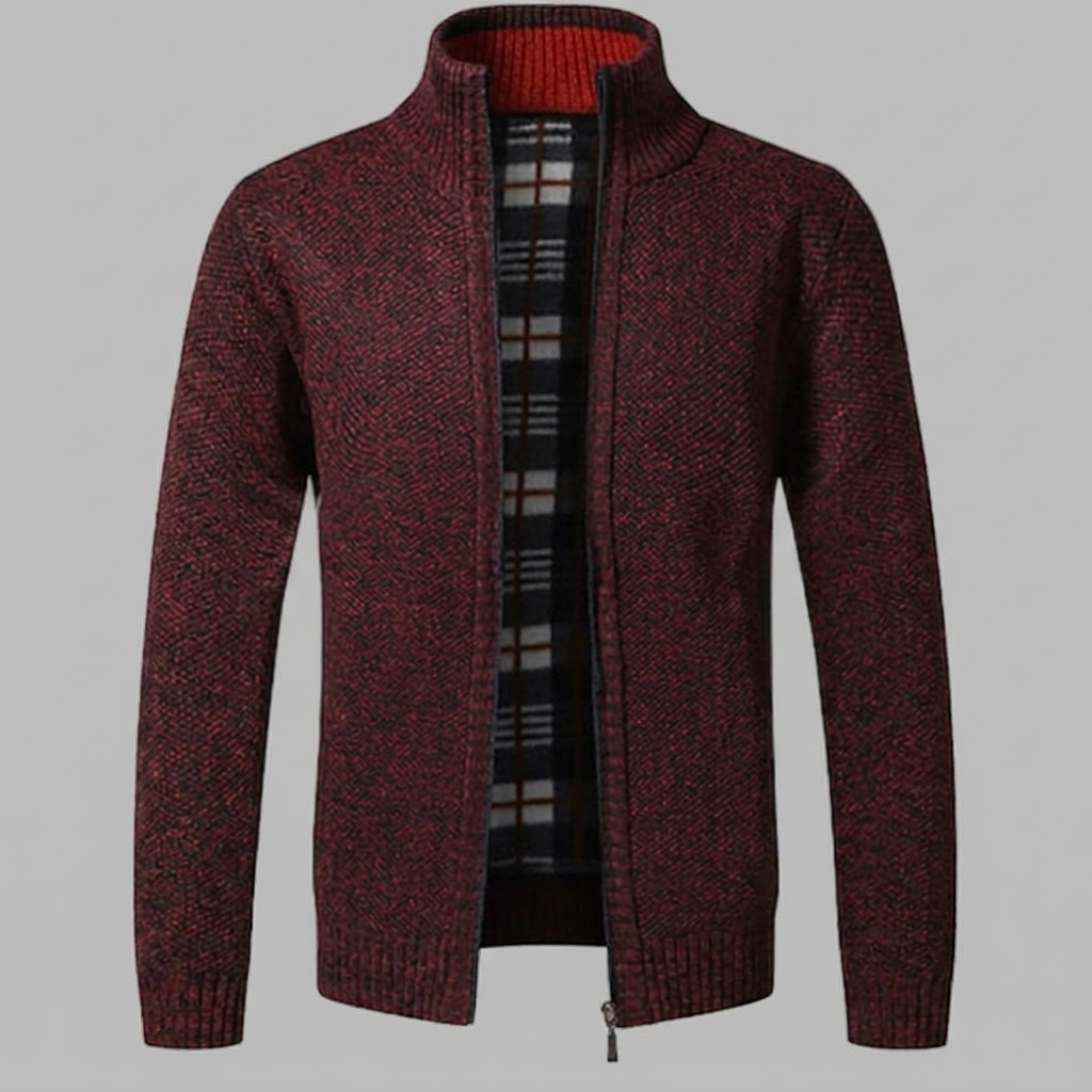 Stylish Zipper Knit Sweater for Men