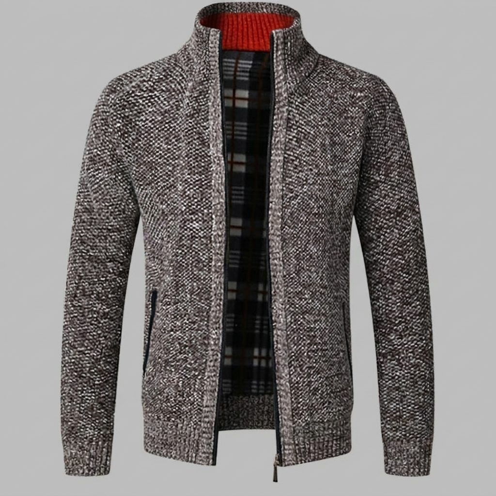 Stylish Zipper Knit Sweater for Men
