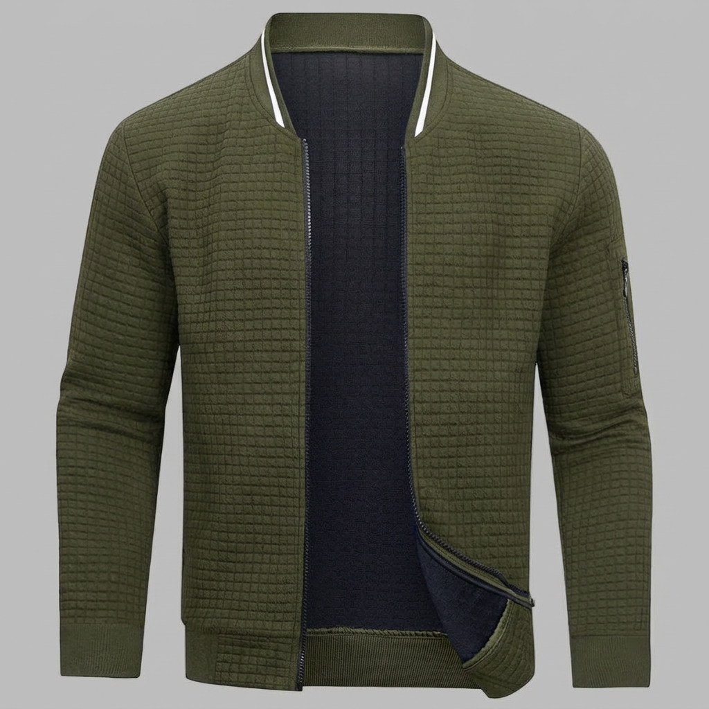 Comfortable and Warm Men’s Zip-Up Sweater