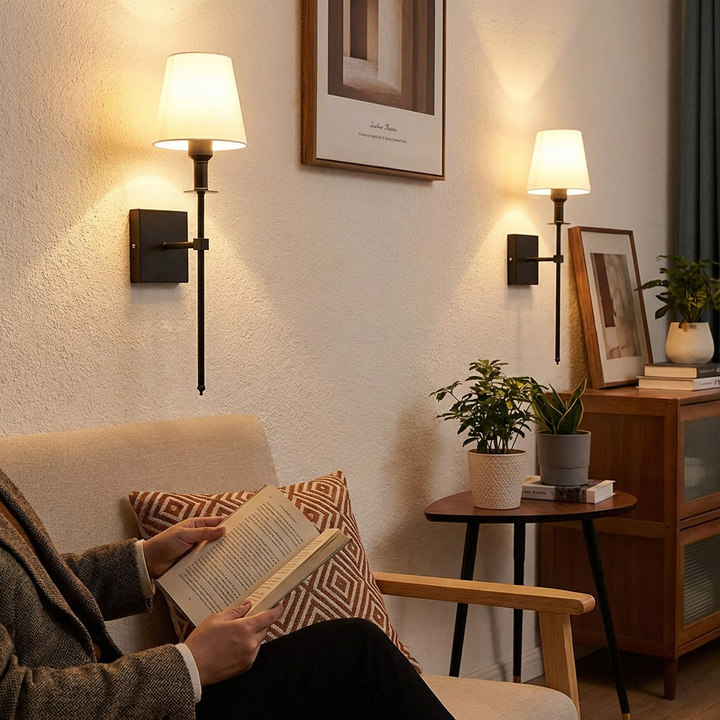 Rechargeable Wireless Wall Lamp 2 Pack with Remote Control