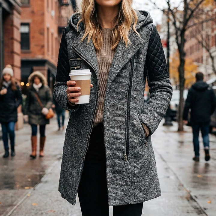 Long Winter Coat with Hood for Women