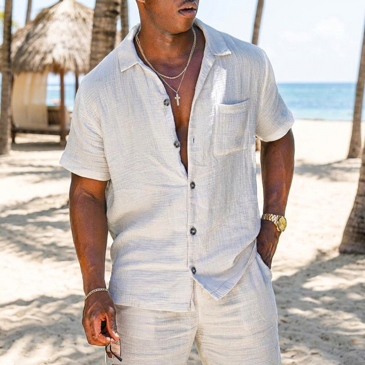 Two-Piece Men's Linen Set