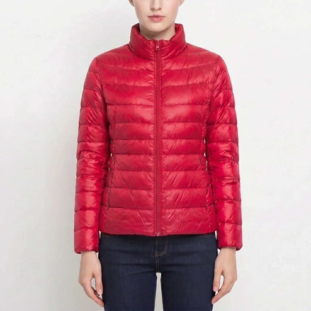 Quilted Fitted Puffer Jacket For Women