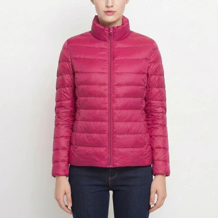 Quilted Fitted Puffer Jacket For Women