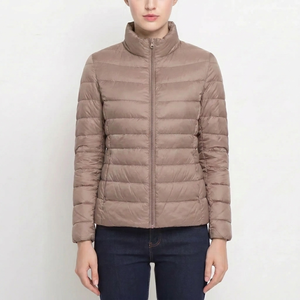 Quilted Fitted Puffer Jacket For Women