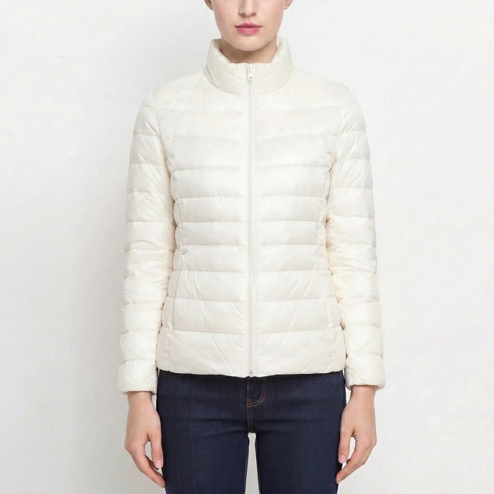 Quilted Fitted Puffer Jacket For Women